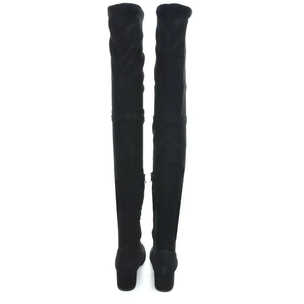 & Other Stories Black Thigh High Stretch Boots 38 New
